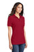 Port & Company LKP155 Womens Core Stain Resistant Short Sleeve Polo Shirt Red Model 3q