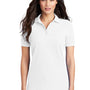 Port & Company Womens Core Stain Resistant Short Sleeve Polo Shirt - White