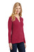 Port Authority LM1008 Womens Concept Long Sleeve Cardigan Sweater Rich Red Model 3q