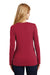 Port Authority LM1008 Womens Concept Long Sleeve Cardigan Sweater Rich Red Model Back