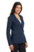 Port Authority LM2000 Womens Knit Button Down Blazer Deep Navy Blue Model 3q