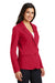 Port Authority LM2000 Womens Knit Button Down Blazer Rich Red Model 3q