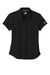 New Era LNEA225 Womens Power Short Sleeve Polo Shirt Black Flat Front