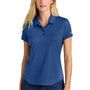 New Era Womens Power Moisture Wicking Short Sleeve Polo Shirt - Heather Royal Blue - New