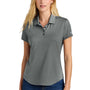 New Era Womens Power Moisture Wicking Short Sleeve Polo Shirt - Heather Shadow Grey - New