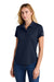 New Era LNEA225 Womens Power Short Sleeve Polo Shirt True Navy Blue Model Front