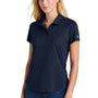 New Era Womens Power Moisture Wicking Short Sleeve Polo Shirt - True Navy Blue - New