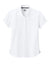 New Era LNEA225 Womens Power Short Sleeve Polo Shirt White Flat Front