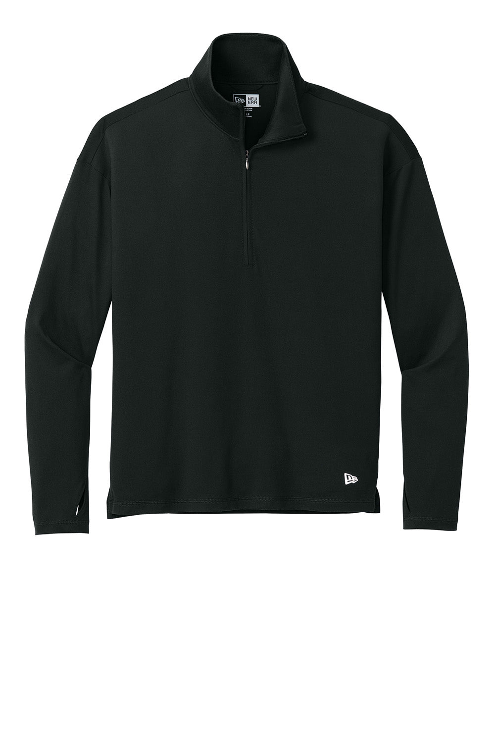 New Era LNEA228 Womens Power 1/4 Zip Sweatshirt Black Flat Front