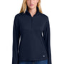 New Era Womens Power Moisture Wicking 1/4 Zip Sweatshirt - True Navy Blue - New