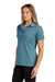 Ogio LOG101 Womens Jewel Moisture Wicking Short Sleeve Polo Shirt Mist Blue Model Side