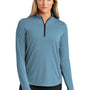 Ogio Womens Motion Moisture Wicking 1/4 Zip Sweatshirt w/ Pocket - Mist Blue - COMING SOON