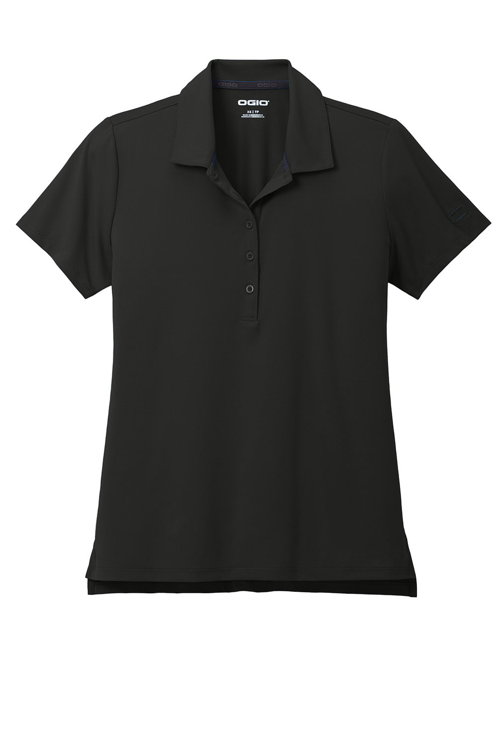 Ogio LOG170 Womens Regain Short Sleeve Polo Shirt Blacktop Flat Front