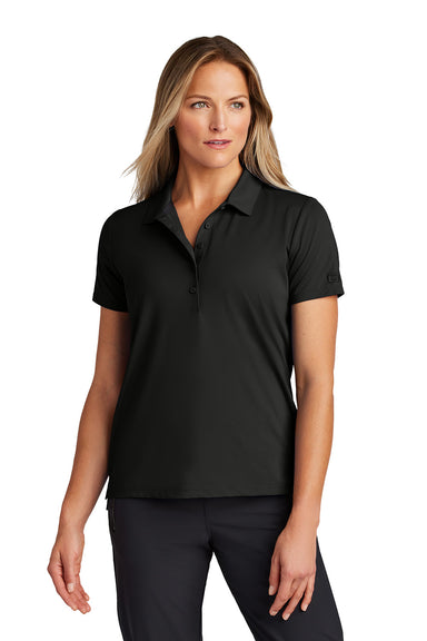 Ogio LOG170 Womens Regain Short Sleeve Polo Shirt Blacktop Model Front