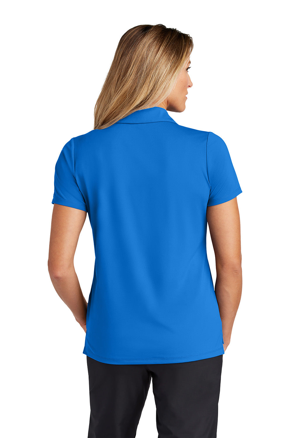 Ogio LOG170 Womens Regain Short Sleeve Polo Shirt Cobalt Blue Model Back