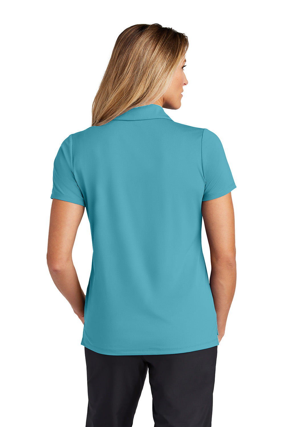 Ogio LOG170 Womens Regain Short Sleeve Polo Shirt Fusion Blue Model Back