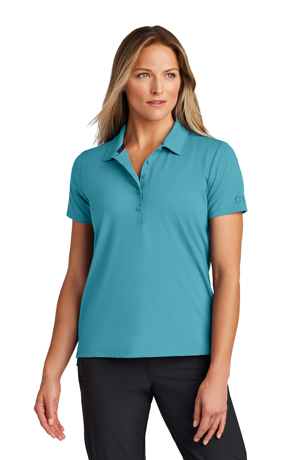 Ogio LOG170 Womens Regain Short Sleeve Polo Shirt Fusion Blue Model Front