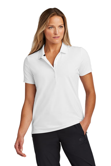 Ogio LOG170 Womens Regain Short Sleeve Polo Shirt White Model Front