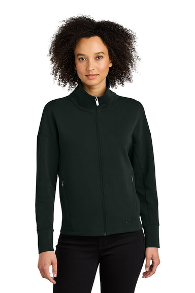 Ogio LOG860 Womens Transcend Full Zip Sweatshirt Blacktop Model Front