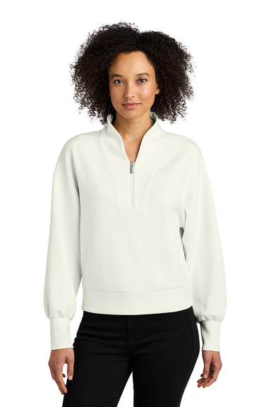 Ogio LOG861 Womens Transcend 1/4 Zip Sweatshirt Opal White Model Front