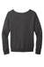 Port & Company LPC098V Womens Beach Wash Garment Dyed V-Neck Sweatshirt Coal Grey Flat Back