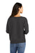 Port & Company LPC098V Womens Beach Wash Garment Dyed V-Neck Sweatshirt Coal Grey Model Back