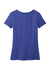 Port & Company LPC099V Womens Beach Wash Garment Dyed Short Sleeve V-Neck T-Shirt Blue Iris Flat Back