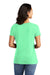 Port & Company LPC099V Womens Beach Wash Garment Dyed Short Sleeve V-Neck T-Shirt Jadeite Green Model Back