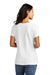 Port & Company LPC099V Womens Beach Wash Garment Dyed Short Sleeve V-Neck T-Shirt White Model Back