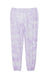 Port & Company LPC140P Womens Beach Wash Tie Dye Sweatpants w/ Pockets Amethyst Purple Flat Back