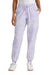 Port & Company LPC140P Womens Beach Wash Tie Dye Sweatpants w/ Pockets Amethyst Purple Model Front