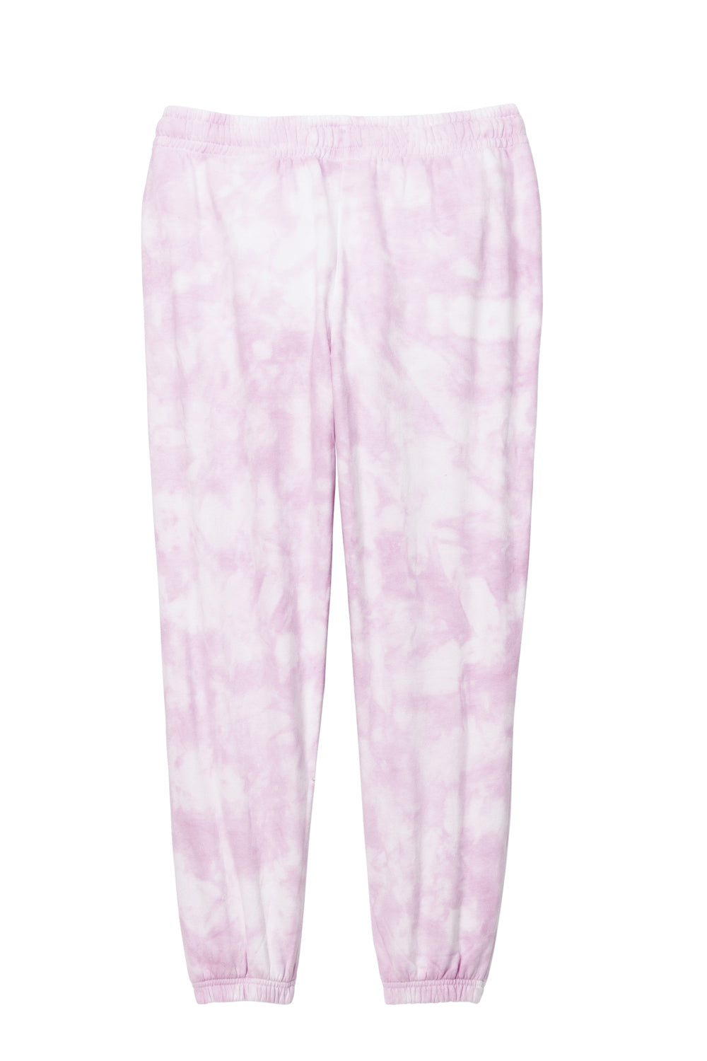 Port & Company LPC140P Womens Beach Wash Tie Dye Sweatpants w/ Pockets Cerise Pink Flat Back