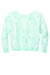 Port & Company LPC140V Womens Beach Wash Tie Dye V-Neck Sweatshirt Cool Mint Green Flat Back