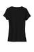 Port & Company LPC330V Womens Short Sleeve V-Neck T-Shirt Black Flat Back