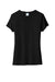 Port & Company LPC330V Womens Short Sleeve V-Neck T-Shirt Black Flat Front