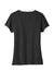 Port & Company LPC330V Womens Short Sleeve V-Neck T-Shirt Heather Black Flat Back