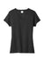 Port & Company LPC330V Womens Short Sleeve V-Neck T-Shirt Heather Black Flat Front