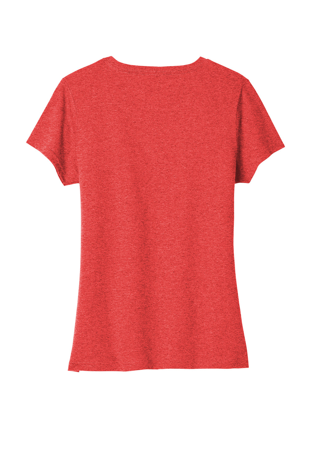 Port & Company LPC330V Womens Short Sleeve V-Neck T-Shirt Heather Bright Red Flat Back