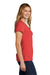 Port & Company LPC330V Womens Short Sleeve V-Neck T-Shirt Heather Bright Red Model Side