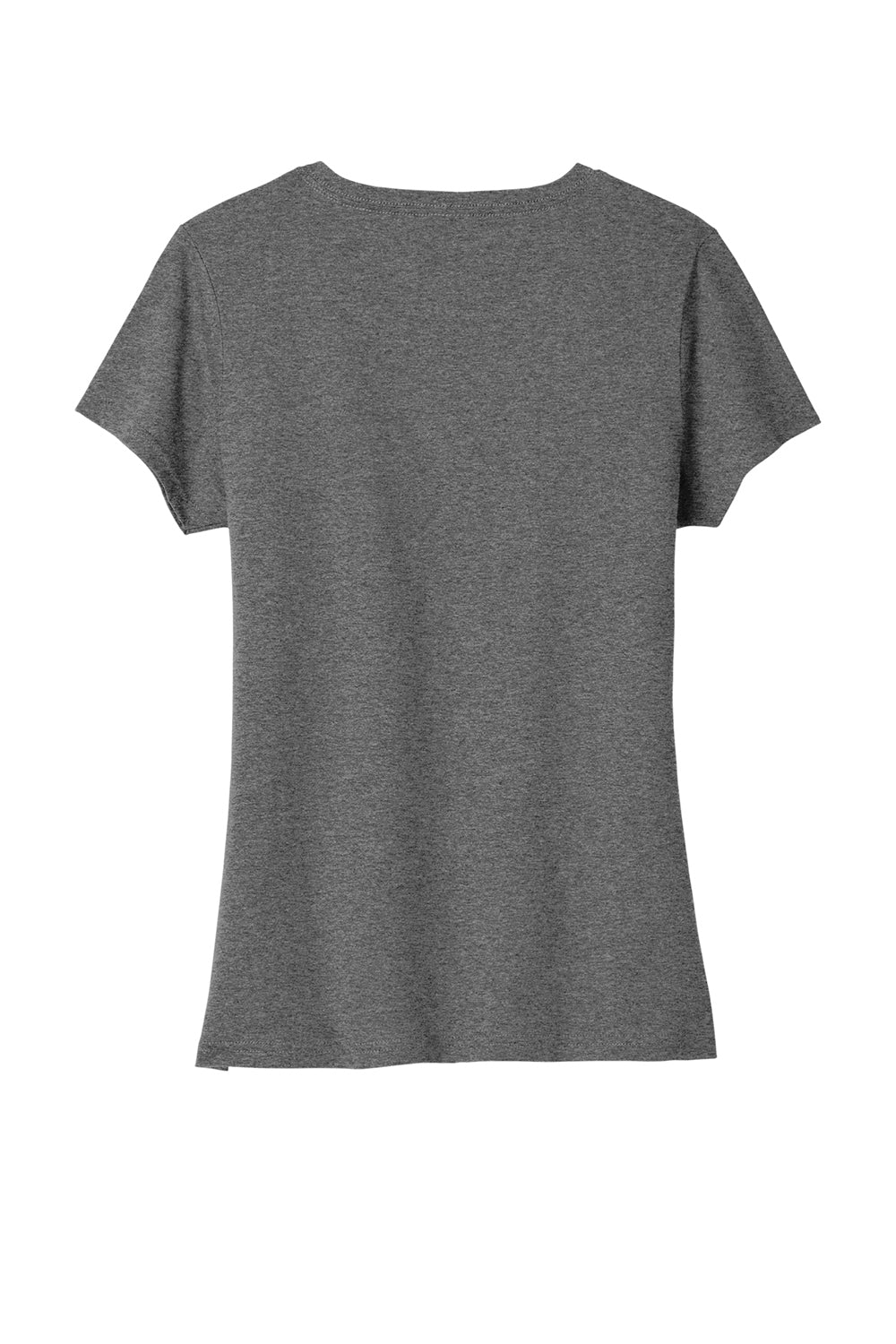 Port & Company LPC330V Womens Short Sleeve V-Neck T-Shirt Heather Graphite Grey Flat Back