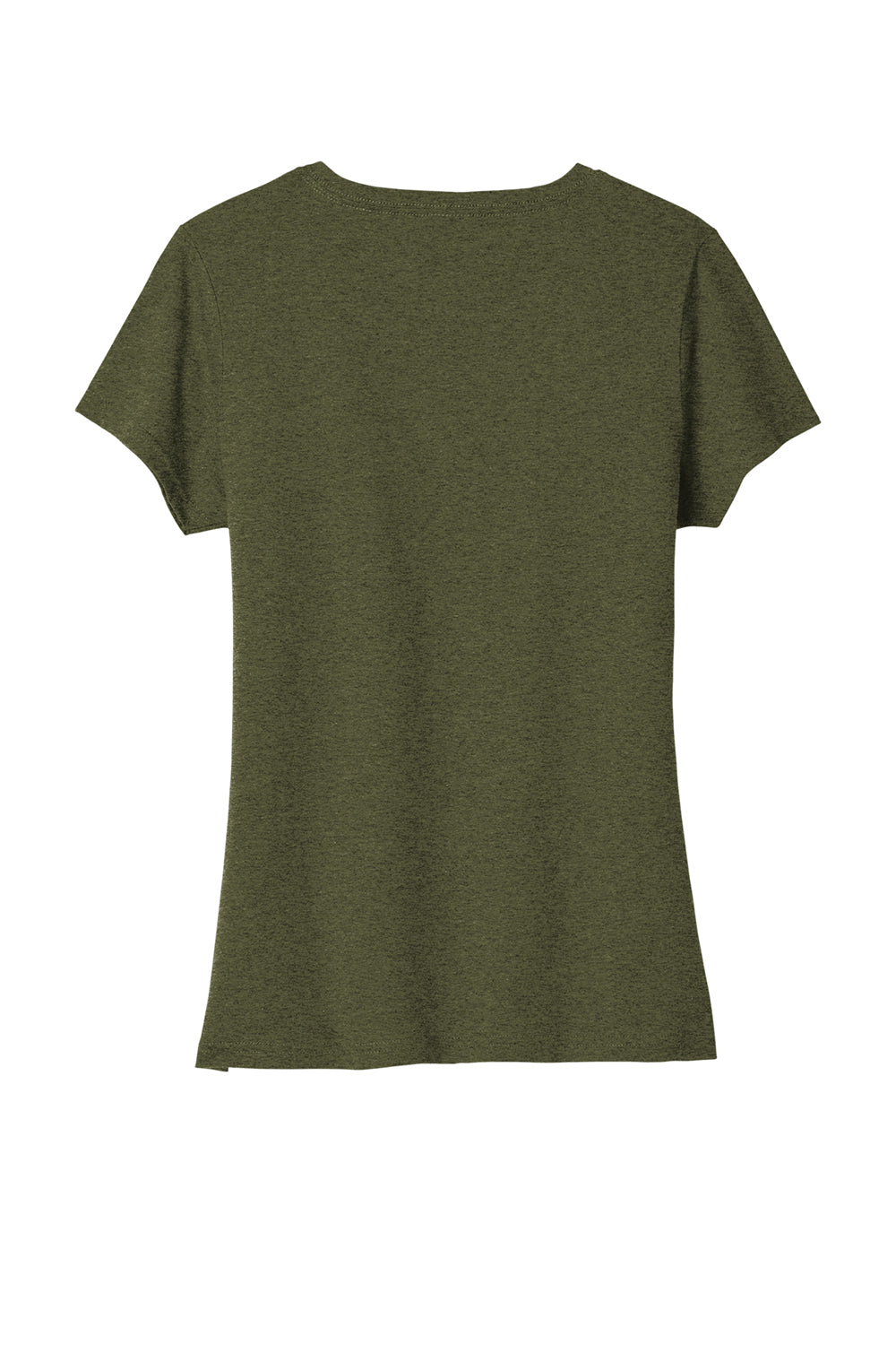 Port & Company LPC330V Womens Short Sleeve V-Neck T-Shirt Heather Military Green Flat Back