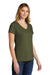 Port & Company LPC330V Womens Short Sleeve V-Neck T-Shirt Heather Military Green Model 3q