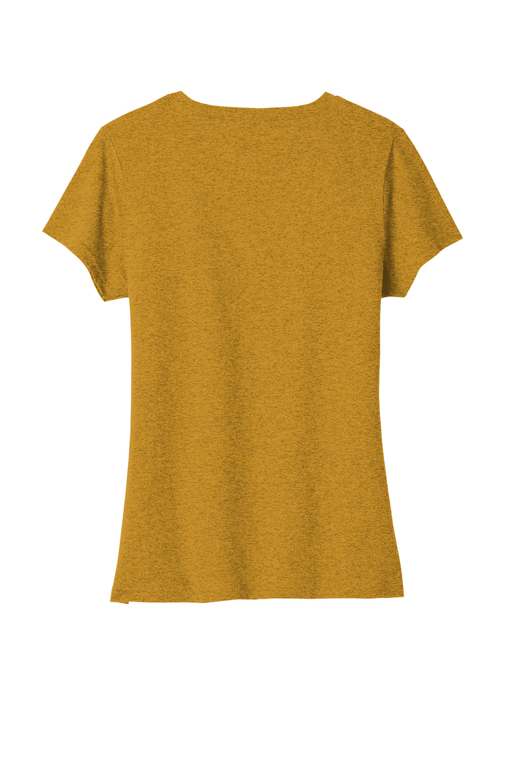 Port & Company LPC330V Womens Short Sleeve V-Neck T-Shirt Heather Ochre Yellow Flat Back