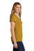 Port & Company LPC330V Womens Short Sleeve V-Neck T-Shirt Heather Ochre Yellow Model Side