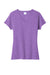 Port & Company LPC330V Womens Short Sleeve V-Neck T-Shirt Heather Team Purple Flat Front