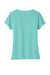 Port & Company LPC330V Womens Short Sleeve V-Neck T-Shirt Heather Vivid Teal Green Flat Back