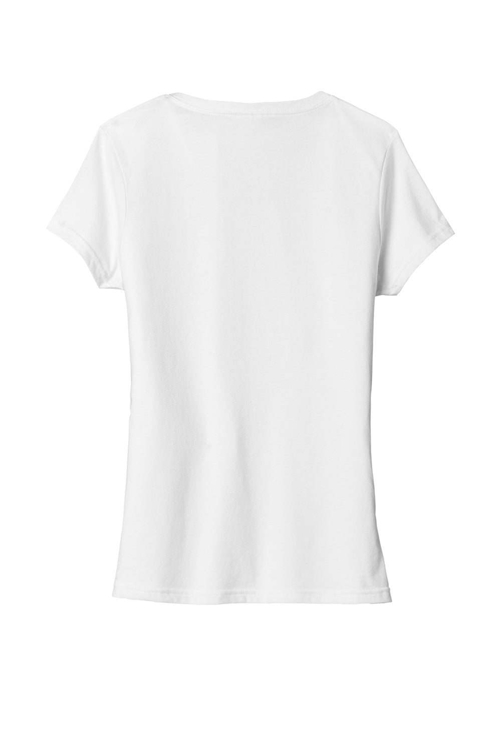 Port & Company LPC330V Womens Short Sleeve V-Neck T-Shirt White Flat Back