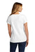 Port & Company LPC330V Womens Short Sleeve V-Neck T-Shirt White Model Back