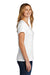 Port & Company LPC330V Womens Short Sleeve V-Neck T-Shirt White Model Side