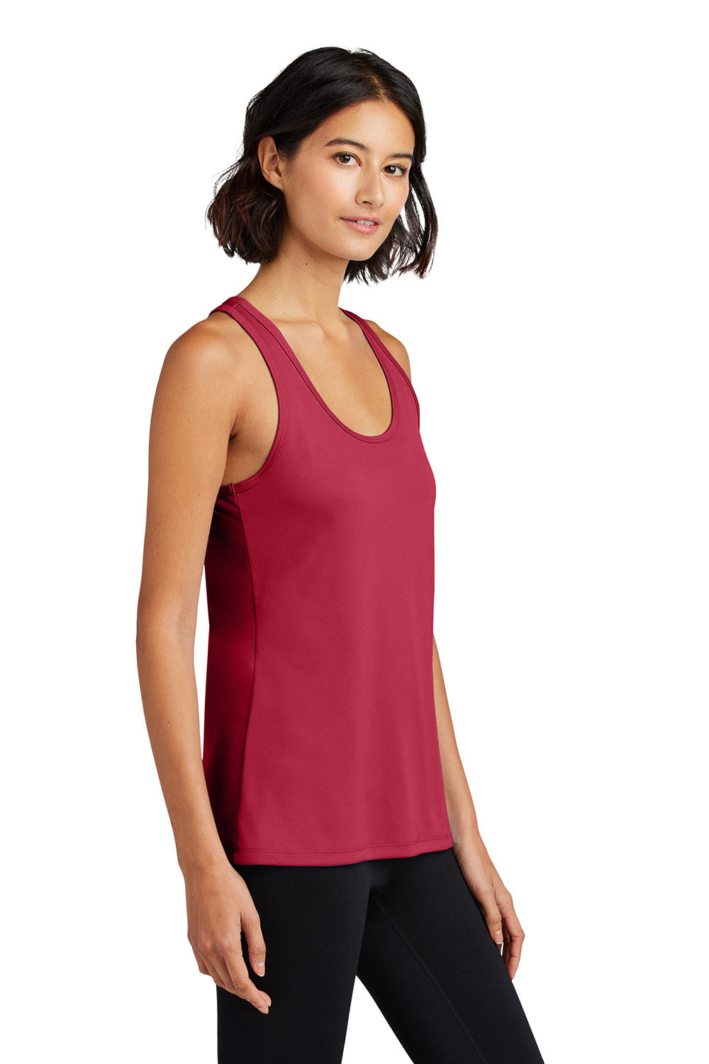 Port & Company LPC380TT Womens Performance Tank Top Red Model Side